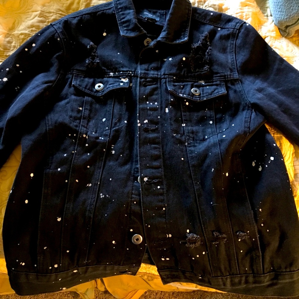 Forever 21 distressed denim jacket